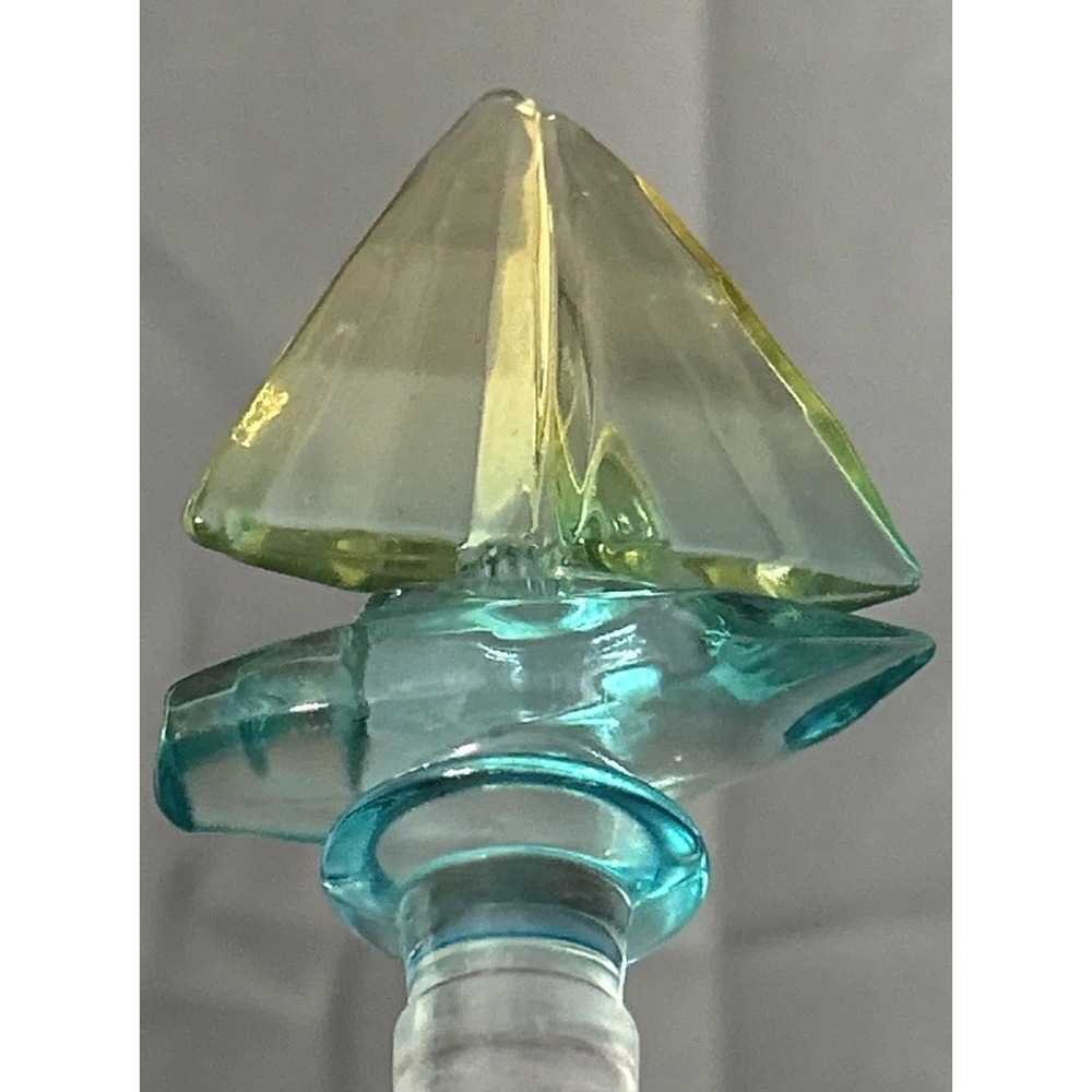 Bottle Stopper Sailboat Teal Yellow Wine Barware Nautical Maritime Handcrafted - Picture 10 of 11